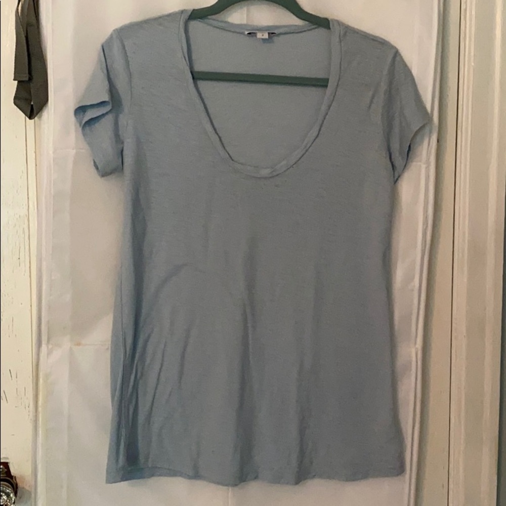 James Perse powder blue cotton T